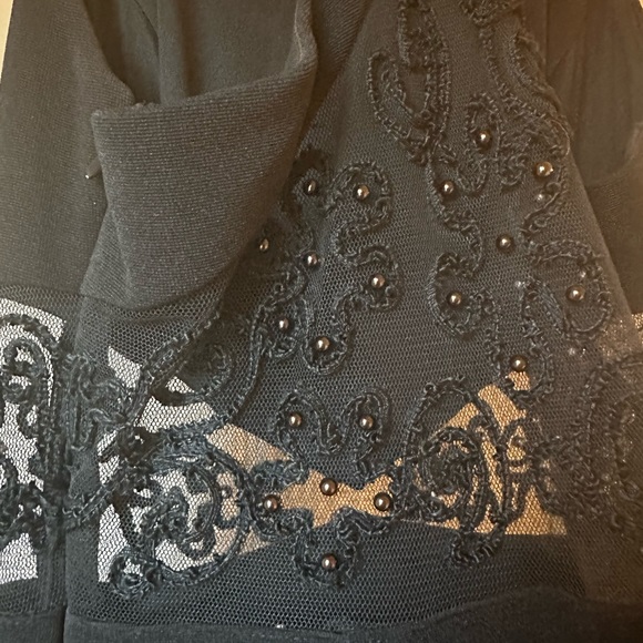 Cache Black Beaded Formal Dress, Size 3-4 - Picture 7 of 10